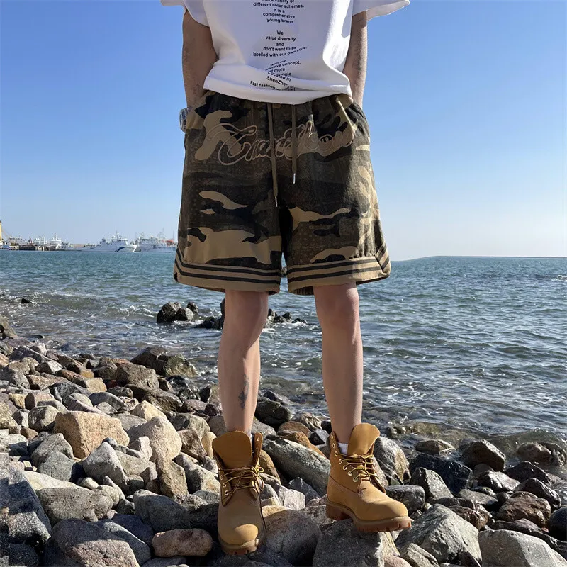 M MAICCO Fashion Casual Shorts Unisex Classic Camouflage Style-3