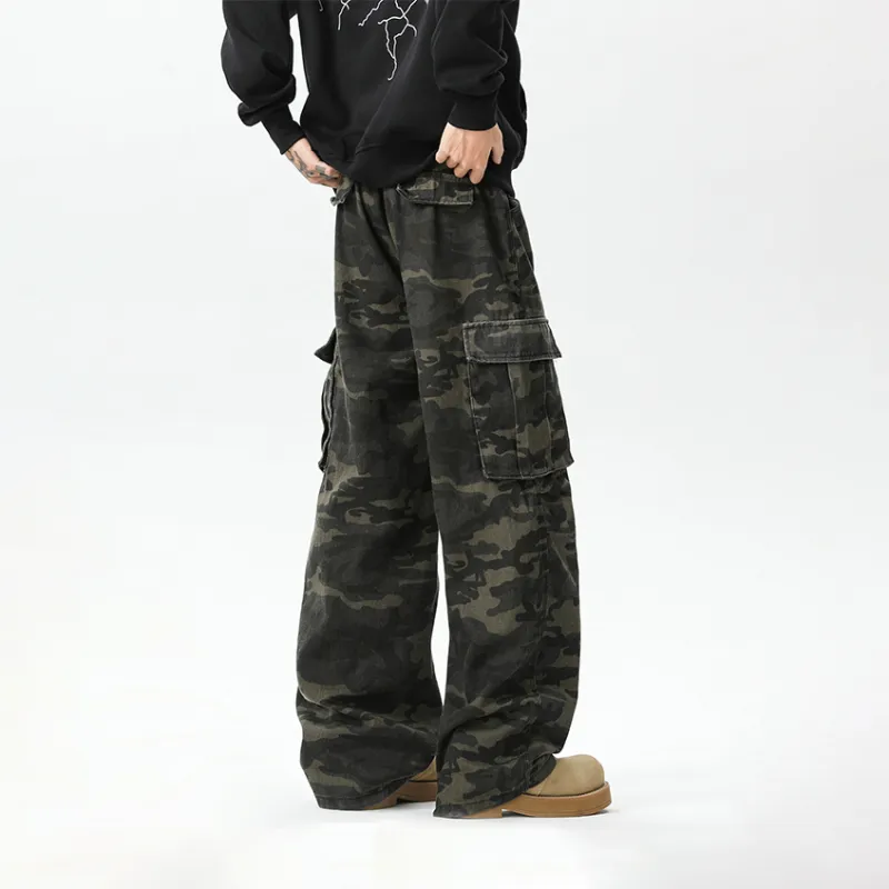 OASISVR Jeans Unisex Camouflage Army Green-1
