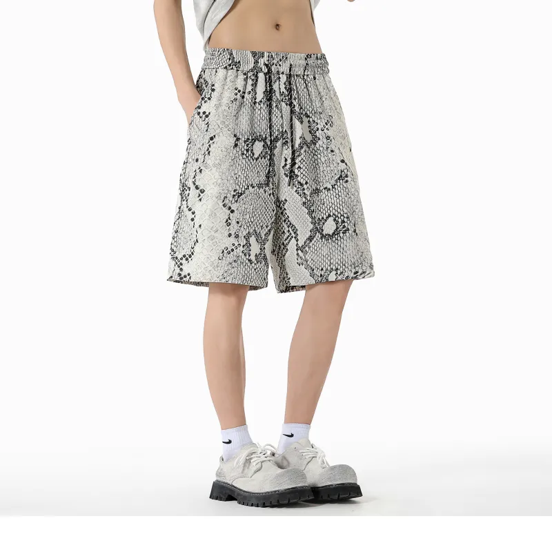 OASISVR Casual Shorts Unisex Python Print-3