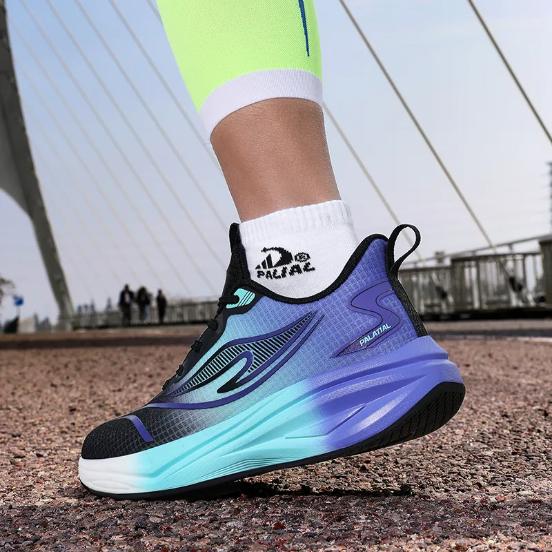 PALATIAL Running Shoes Men Low Top Sea Salt Blue/Radiant Purple/Black Turquoise-17