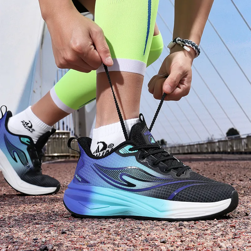 PALATIAL Running Shoes Men Low Top Sea Salt Blue/Radiant Purple/Black Turquoise-19