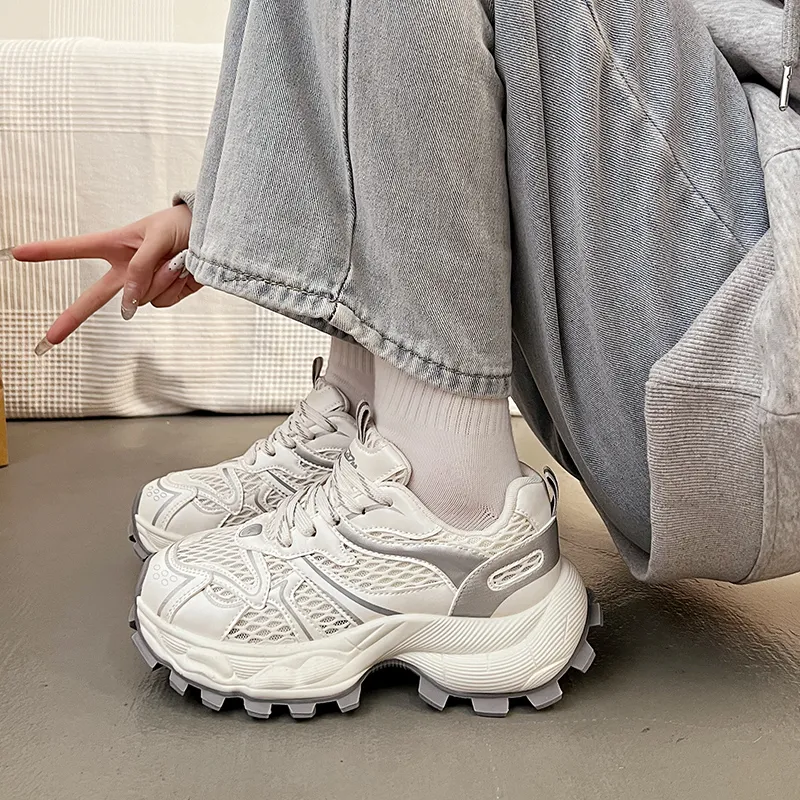 Lin's Travels Cushioning, Wear Resistant Low Top Chunky Sneakers Women's-2