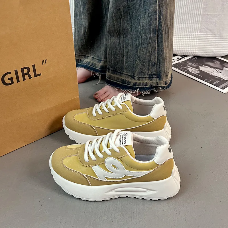 Lin's Travels Slip Resistant And Abrasion Resistant Coverage Low Top Chunky Sneakers Women's-7