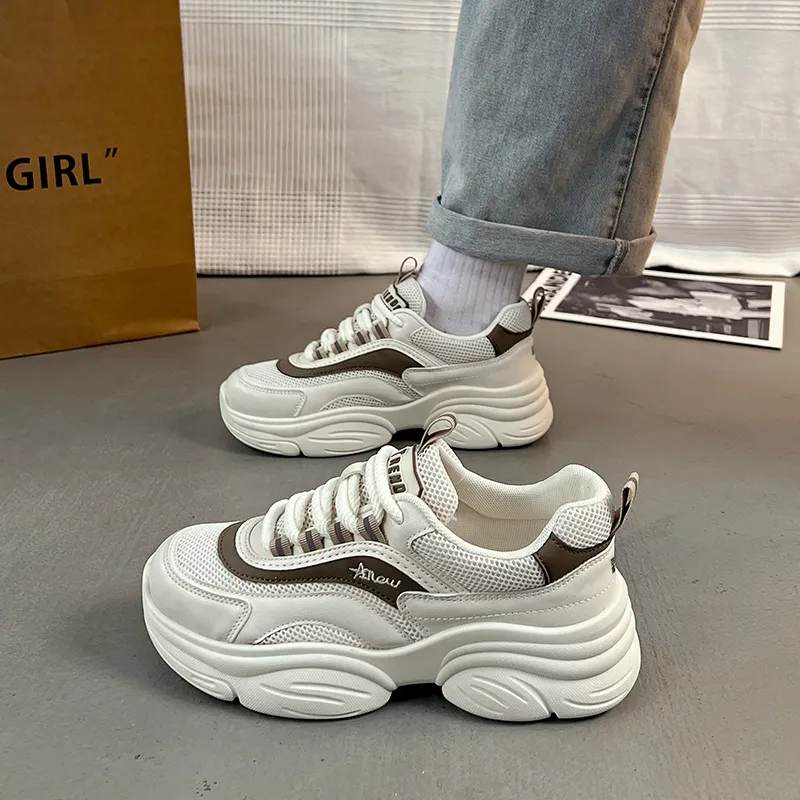 Lin's Travels Slip Resistant Cushioning Low Top Chunky Sneakers Women's-6