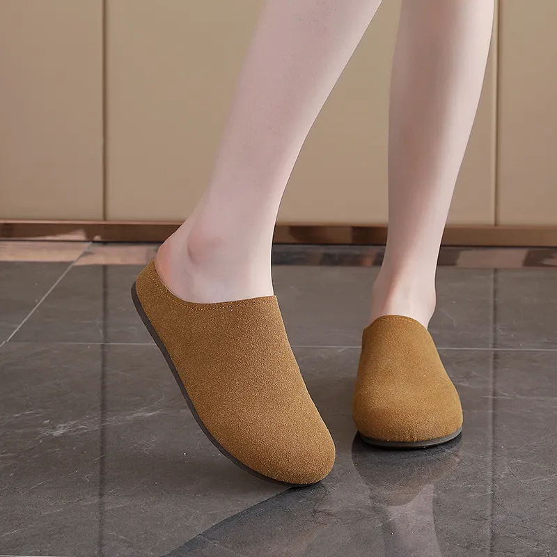 Lin's Travels Rubber Sole Abrasion Resistant Slip Resistant Closed Toe Slippers Women's-10