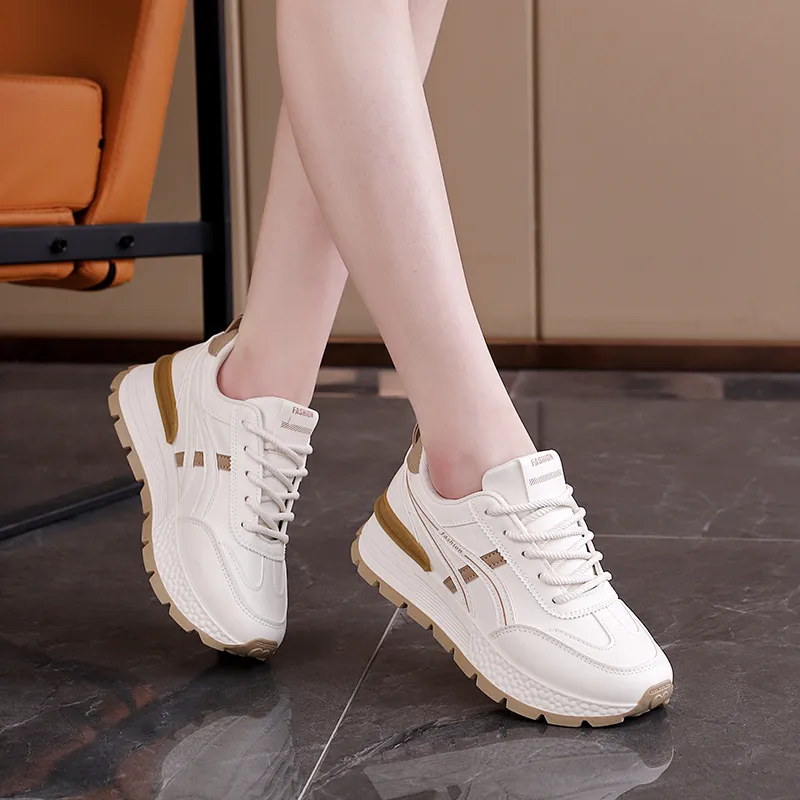 Lin's Travels Cushioning Wear-Resistant Low-Top Chunky Sneakers Women's-5