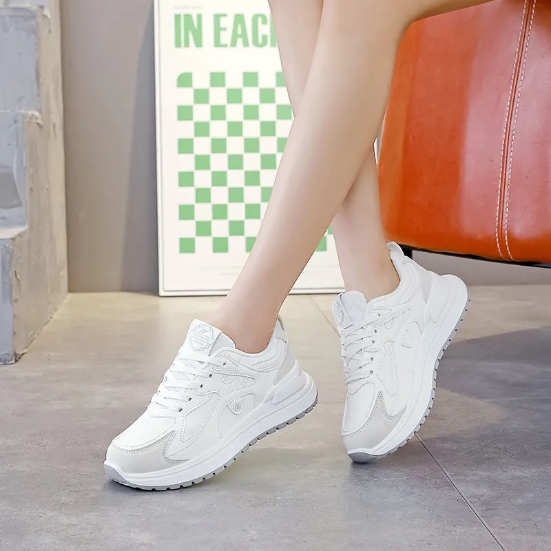 Lin's Travels Anti-Slip Wear-Resistant Low-Top Chunky Sneakers Women's-3