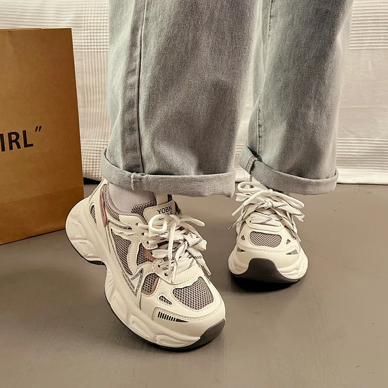 Lin's Travels Anti Slip Wear Resistant Low Top Chunky Sneakers Women's-6