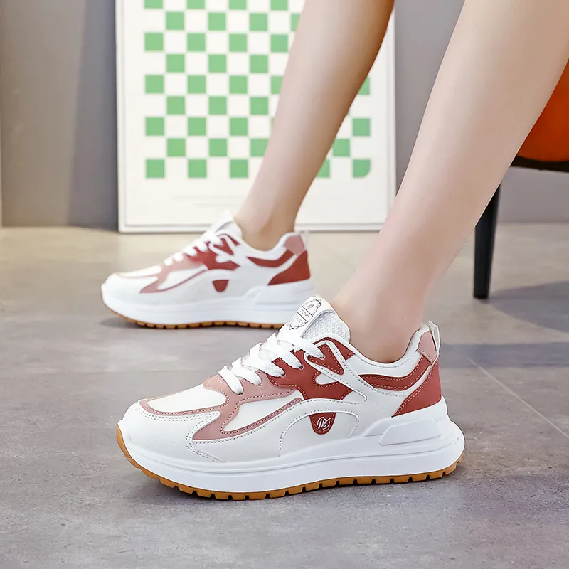 Lin's Travels Anti-Slip Wear-Resistant Low-Top Chunky Sneakers Women's-9