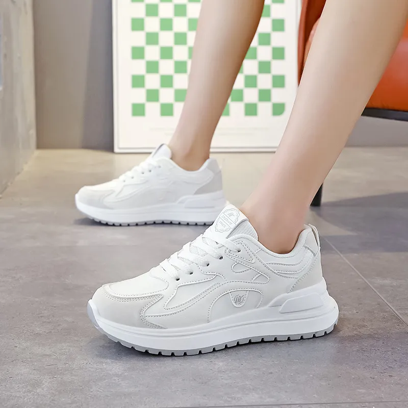 Lin's Travels Anti-Slip Wear-Resistant Low-Top Chunky Sneakers Women's-1