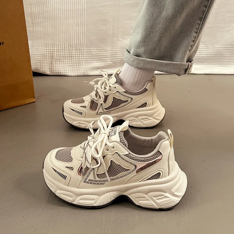 Lin's Travels Anti Slip Wear Resistant Low Top Chunky Sneakers Women's-7
