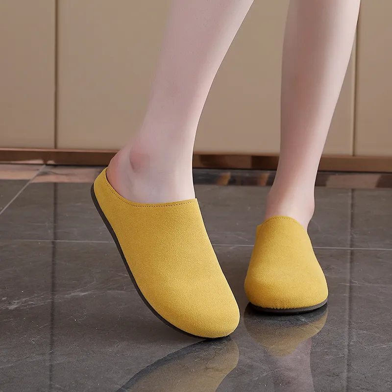 Lin's Travels Rubber Sole Abrasion Resistant Slip Resistant Closed Toe Slippers Women's-5