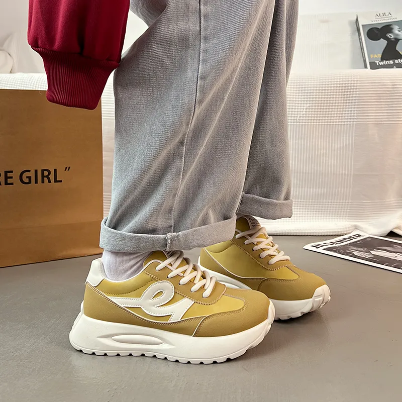 Lin's Travels Slip Resistant And Abrasion Resistant Coverage Low Top Chunky Sneakers Women's-9