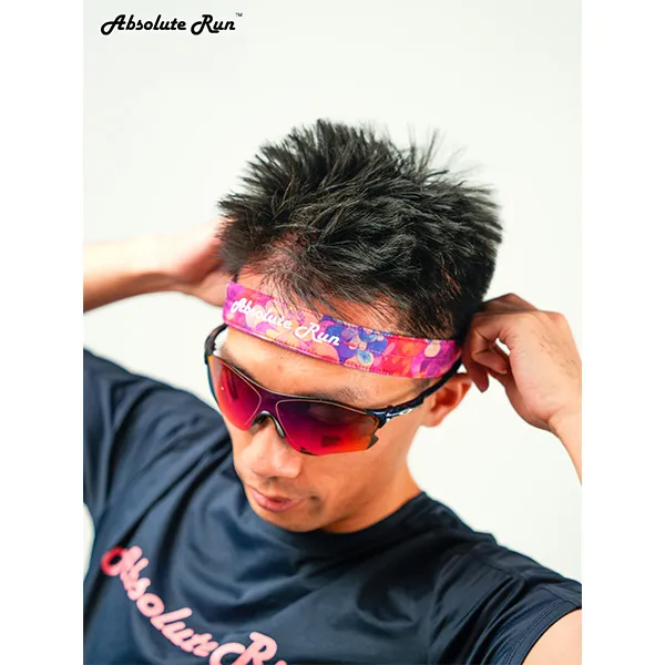 Absolute Run Sweatbands Elastic Moisture Wicking Antibacterial Running Fitness Yoga Pilates 58±4cm Unisex-4