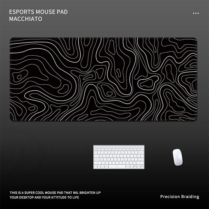 Vibrate Contour Dormitory Computer Desk Mat, Esports Gaming Mouse Pad, Minimalist Keyboard Pad Mouse Pads-3