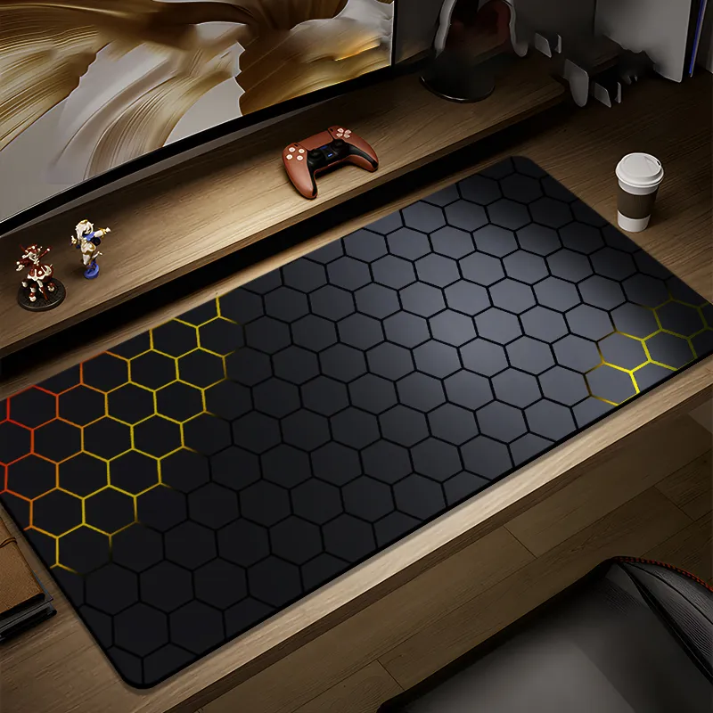 Vibrate Esports Gaming Mouse Pad Computer Keyboard Wrist Rest Large Size Shortcut Key Desk Mat Office Desk Pad-5
