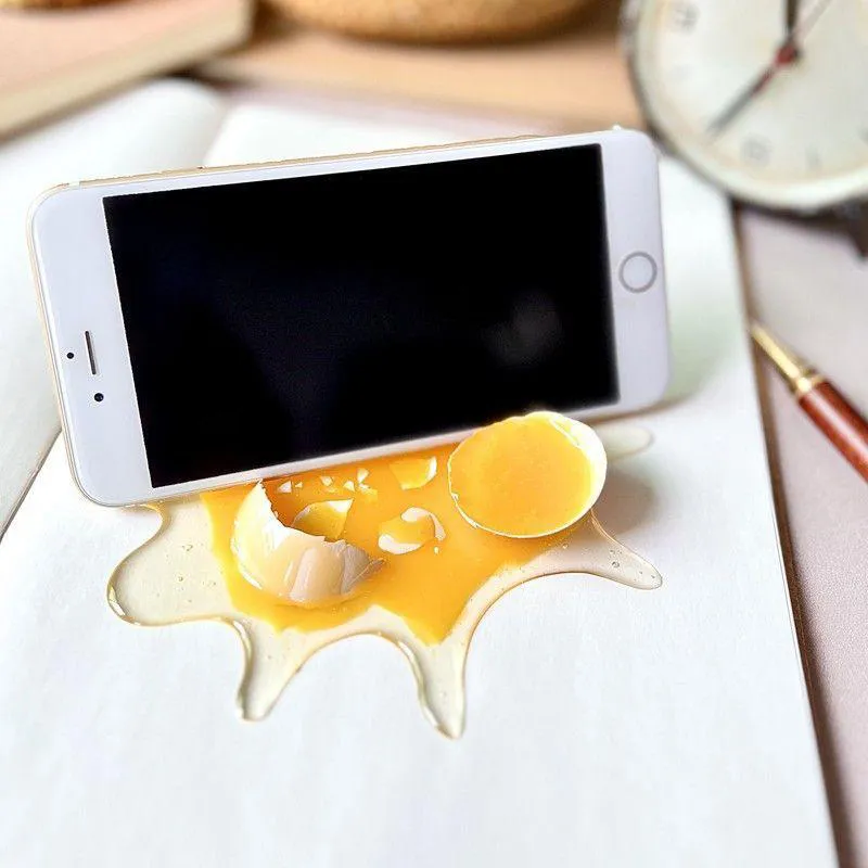 Vibrate Phone Stands Placement Style Quirky Creative Egg Shaped Tablet Stand, Stress Relief And Prank Toy-3
