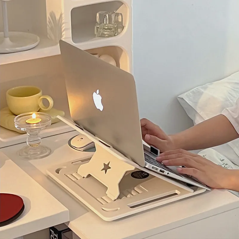 Vibrate Laptop Stand Desktop 360 Rotating Object Holder Elevation Rack Foldable Height Adjustable Cooling Rack-5