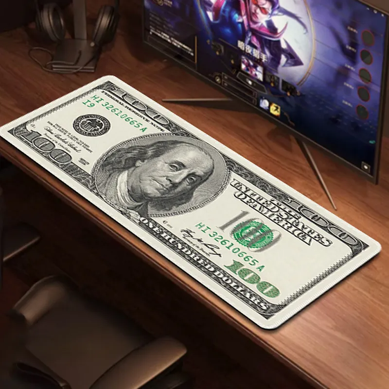 Vibrate Creative Dollar Bill Money Mouse Pad Desk Mat Brain Esports Keyboard Mat Prank-3