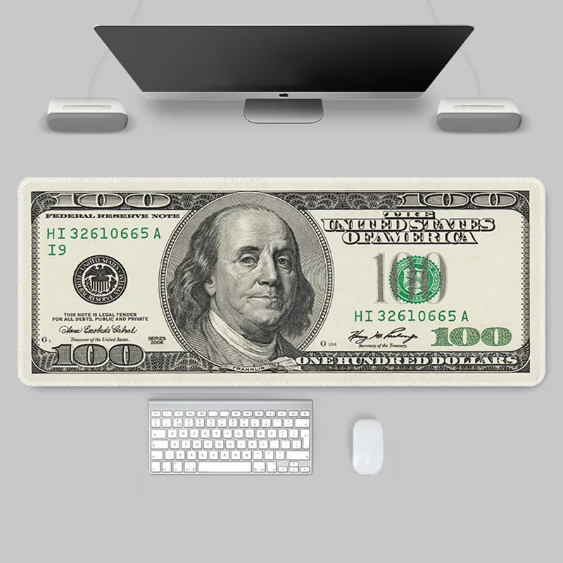 Vibrate Creative Dollar Bill Money Mouse Pad Desk Mat Brain Esports Keyboard Mat Prank-1