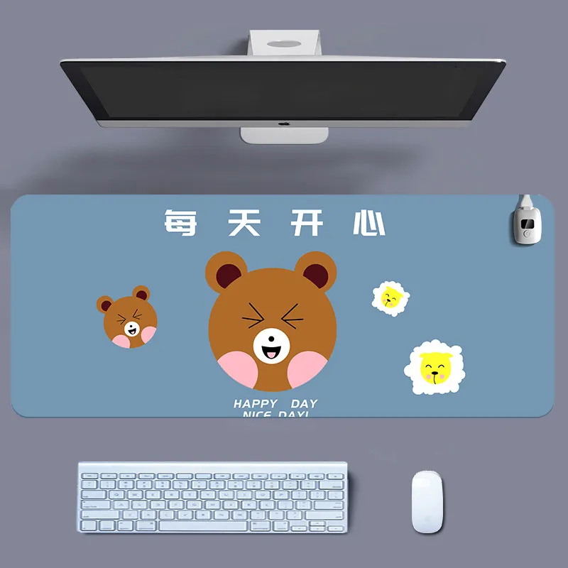 Vibrate Heated Desk Pad With Temperature Display, Large Size, Stain Resistant, Washable, Student Desk Warming Mouse Pad-8