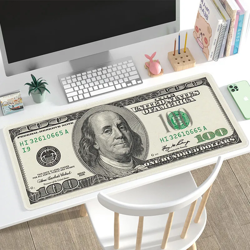 Vibrate Creative Dollar Bill Money Mouse Pad Desk Mat Brain Esports Keyboard Mat Prank-2