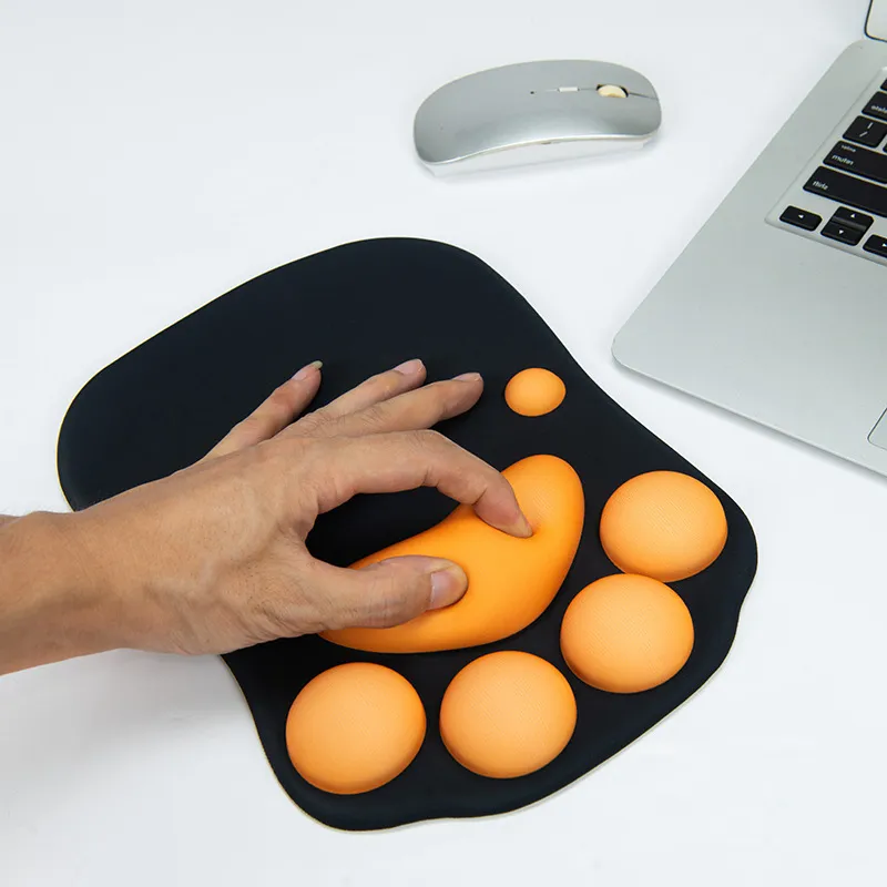 Vibrate Cute Meow Cat Paw Mouse Pad Soft Hand Rest For Boys And Girls Office Desktop Creative-7