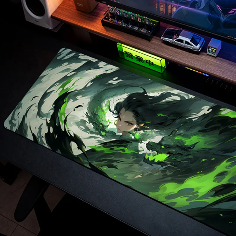 Vibrate Ink Wash Three Jet Black Computer Mouse Pad, Martial Arts Esports Keyboard Pad, Slip Resistant Mouse Pads-4