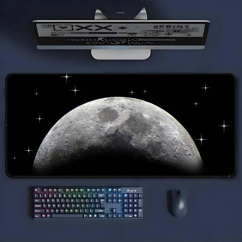 Vibrate Starry Sky Cosmic Planet Large Size Thickened Waterproof Computer Desk Pad Office Mouse Pads-1