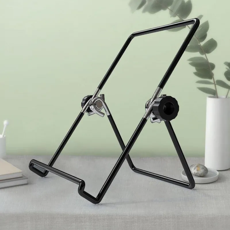 Vibrate Tablet Stands Desktop Foldable Multi Angle Adjustment Iron Wire Cell Phone Flat Small Stand-1