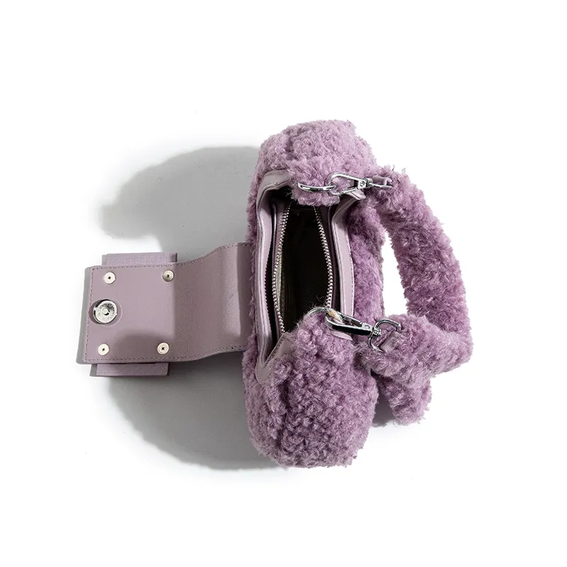 CAEISL&KCIEL Polyurethane Synthetic Leather Shoulder Bag Regular Women's Purple-3