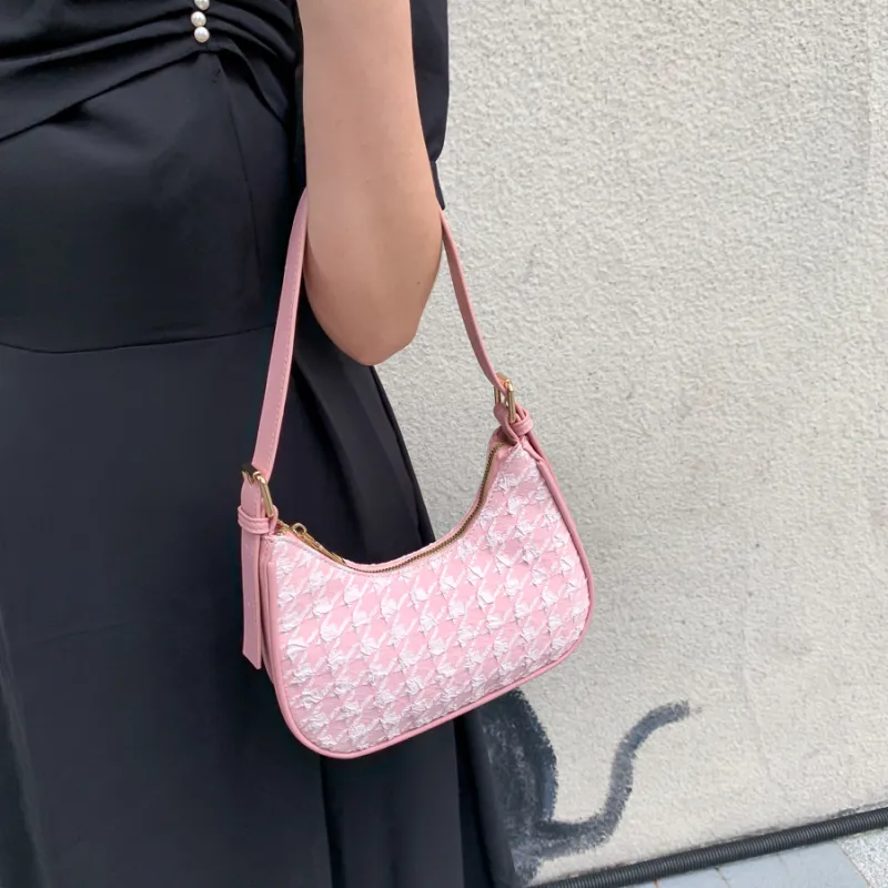 CAEISL&KCIEL Polyurethane Shoulder Bag Regular Women's Girly Pink/Ecru/Black-8