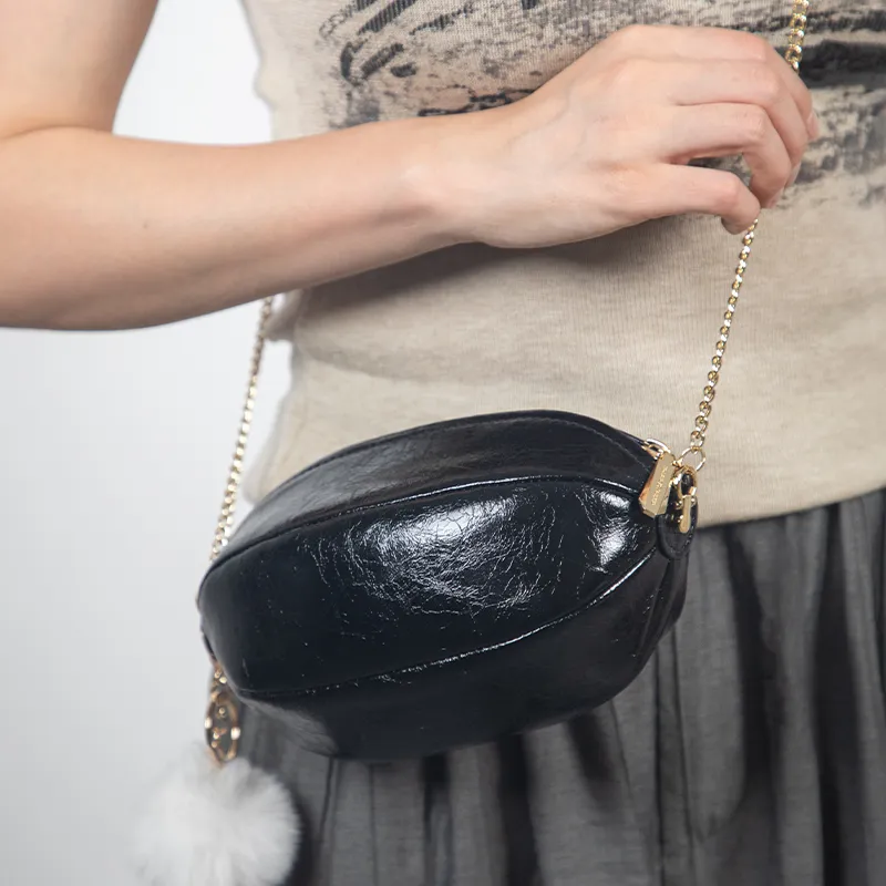 TOMATO&POTATO Cow Leather Crossbody Bag Regular Women's Silver/Black/Ecru/Pink-10