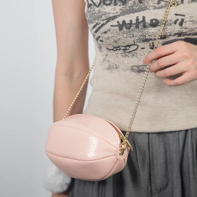 TOMATO&POTATO Cow Leather Crossbody Bag Regular Women's Silver/Black/Ecru/Pink-21