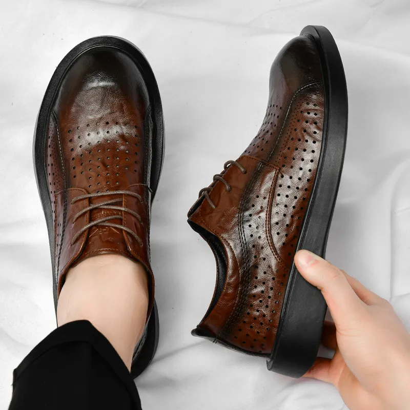 G5 Dress Shoes Men Low Top Black-7