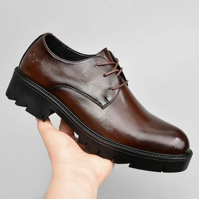 G5 Dress Shoes Men Low Top Black/Brown-9