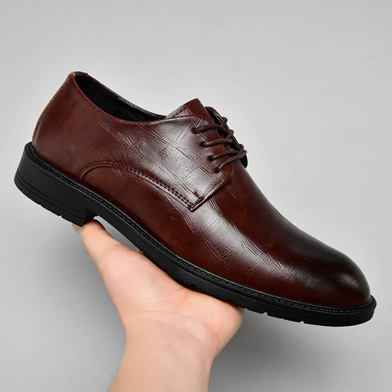 G5 Dress Shoes Men Low Top Black/Brown-2