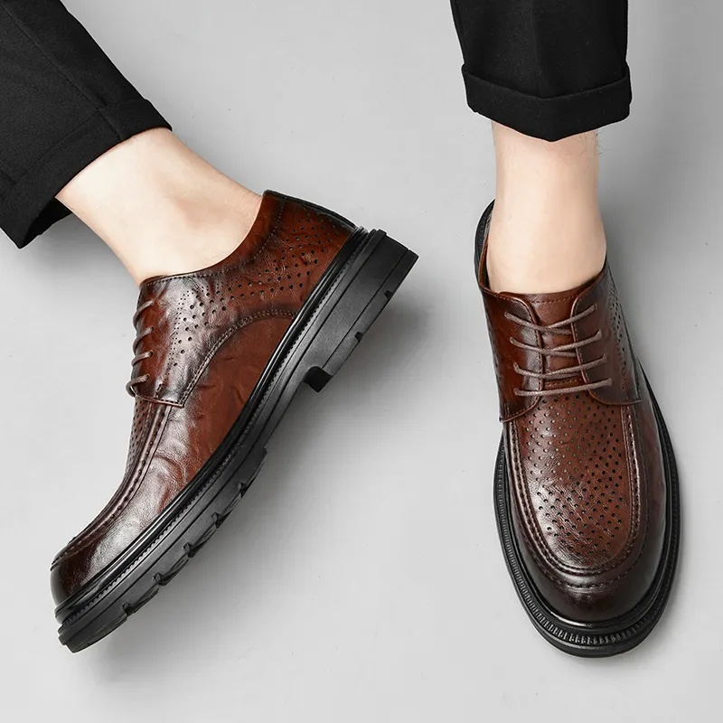 G5 Men's Casual Shoes Men Low Top Black/Brown-6