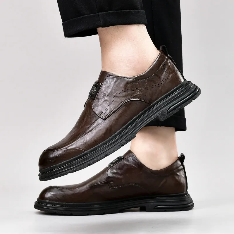 G5 Men's Casual Shoes Men Low Top Black/Brown-4