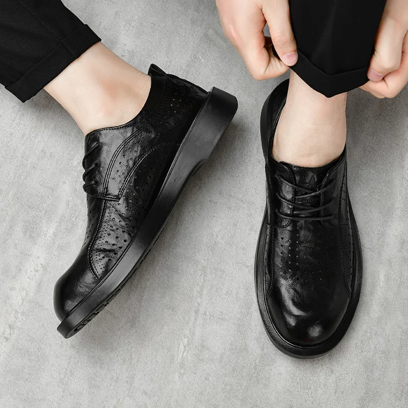 G5 Dress Shoes Men Low Top Black-1