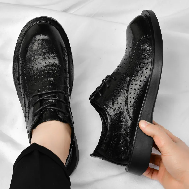 G5 Dress Shoes Men Low Top Black-3