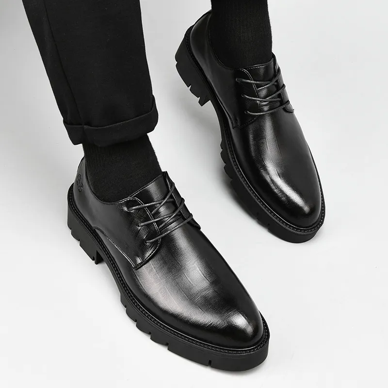 G5 Dress Shoes Men Low Top Black/Brown-1