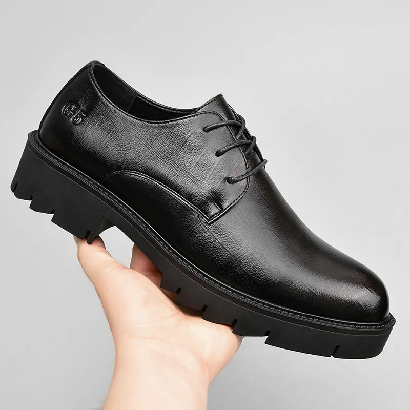 G5 Dress Shoes Men Low Top Black/Brown-5