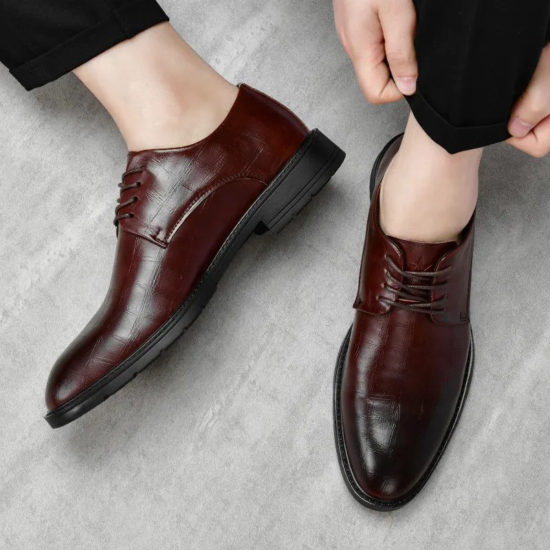 G5 Dress Shoes Men Low Top Black/Brown-1