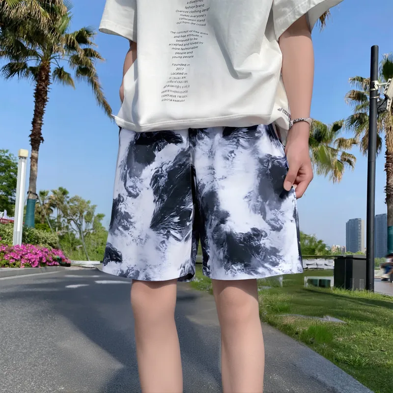 MIIOW Casual Shorts Unisex Ink-Wash-2