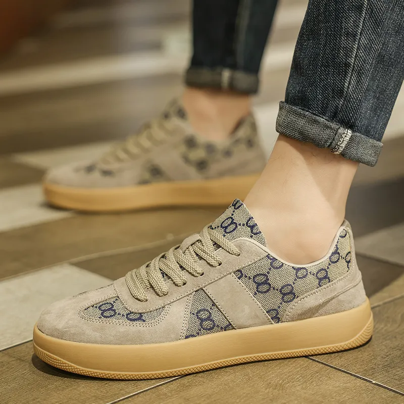 Abango Casual Shoes Men Low Top Gray/Beige-4