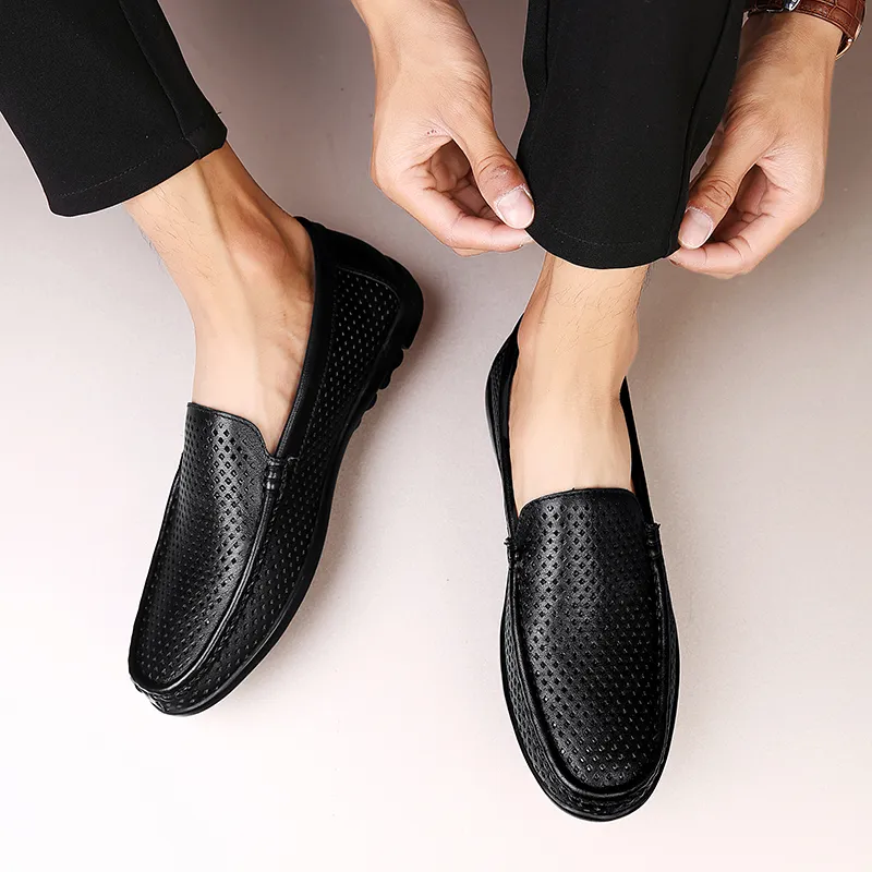 Abango Gommino Loafers Unisex Black/Brown-4