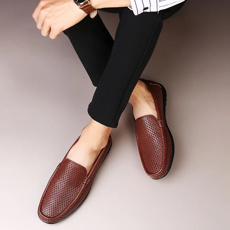 Abango Gommino Loafers Unisex Black/Brown-11