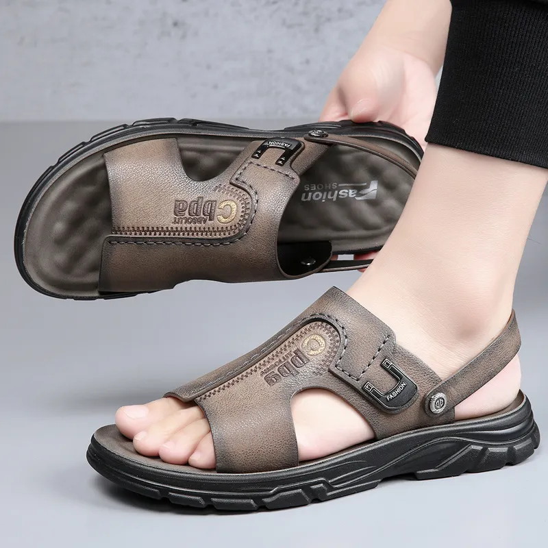 Abango Beach Sandals Men Black-11