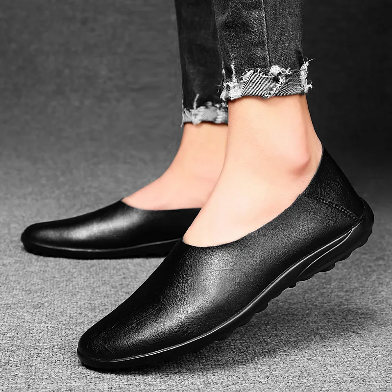 Abango Gommino Loafers Unisex White/Black-11